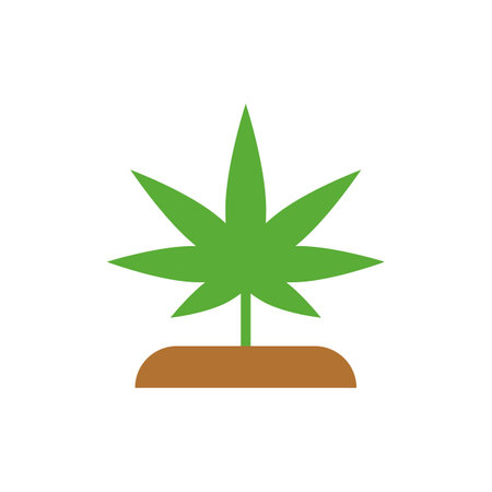 Marijuana soil icon. Simple color vector elements of herbal drugs icons for ui and ux, website or mobile applicationのイラスト素材
