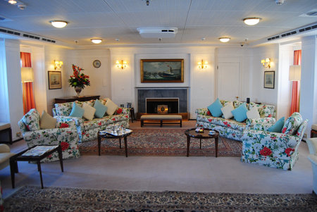 Drawing Room at the Royal Yacht Britannia.