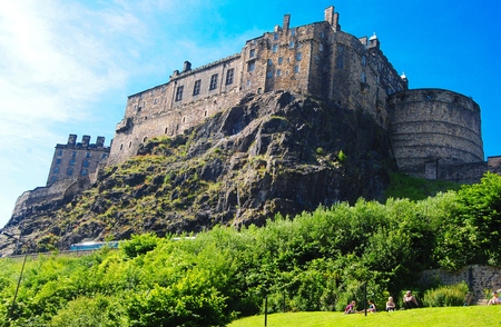 Edinburgh castle in Scotland.のeditorial素材
