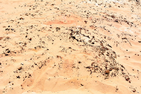 Multi-coloured sand of Carlo Sandblow, a 15-hectare expanse of sand above Rainbow Beach on the...