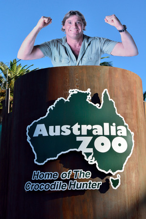 Beerwah, Queensland, Australia - December 14, 2017. Billboard depicting late Steve Irwin and map of Australia, at the entrance to Australia Zoo in Beerwah, QLD.のeditorial素材