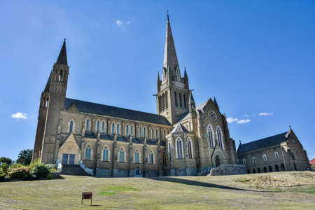 Bendigo, Victoria, Australia - February 28, 2017. Exterior view of Sacred Heart Cathedral in Bendigo, VIC.のeditorial素材