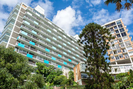 Sydney, Australia - March 10, 2017. Modern residential buildings in Elizabeth Bay area of Sydney.のeditorial素材