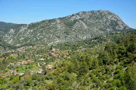 View over Bayir village near Marmaris resort town in Turkey.