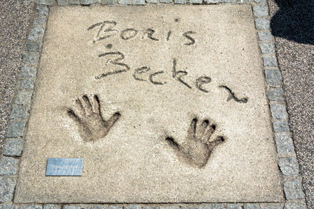Munich, Germany â€“ July 1, 2016. Mark of German former world No. 1 professional tennis player...