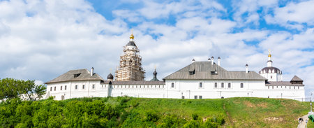 Sviyazhsk, Tatarstan, Russia â June 25, 2017. Panoramic view of the Assumption Monastery with St Nicolas Church and Assumption Cathedral, in Sviyazhsk.のeditorial素材