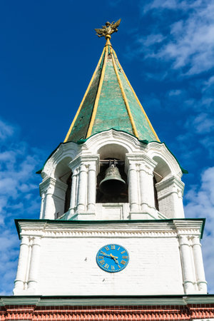 Moscow, Russia â€“ July 6, 2017. Tower of the front gates, dating from 1671â€“73, at...