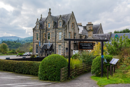 Drumnadrochit, Scotland, United Kingdom â September 25, 2017. Loch Ness Centre and Exhbition in Drumnadrochit village in the Highlands of Scotland.のeditorial素材
