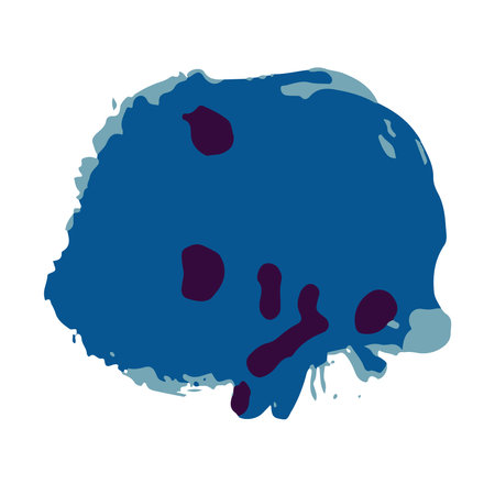 Abstract watercolor stain of blue-blue color. Isolated watercolor painting. Vector illustration. Brush stroke.のイラスト素材