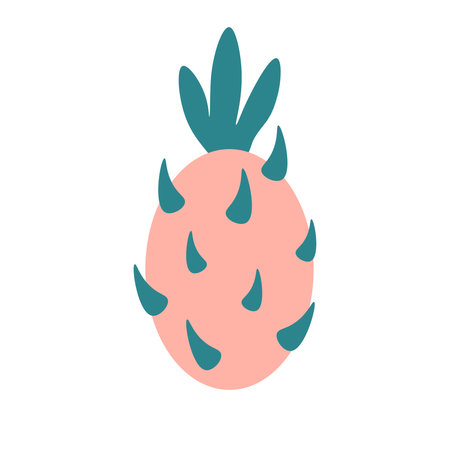 Pitaya is a natural tropical fruit on an isolated background. Vector illustration.