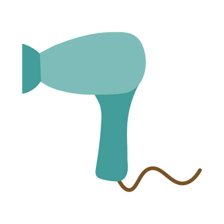 Hair dryer for drying dog or cat hair. Accessories for pets. Shop concept. Flat isolated vector illustration. Icons.のイラスト素材