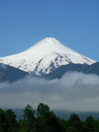 The vulcano Villarrica close to the town of Pucon in Chiel        の写真素材