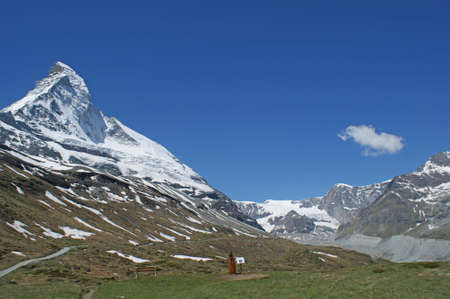 The Matterhorn in the Swiss alpsの写真素材