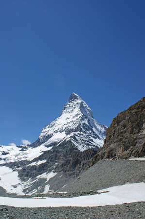 The Matterhorn in the Swiss alpsの写真素材