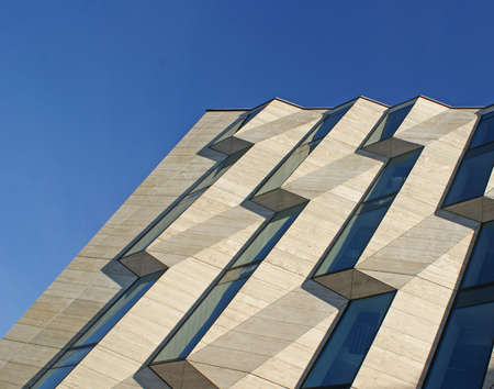 Modern architecture seen in Copenhagen with interesting linesの写真素材