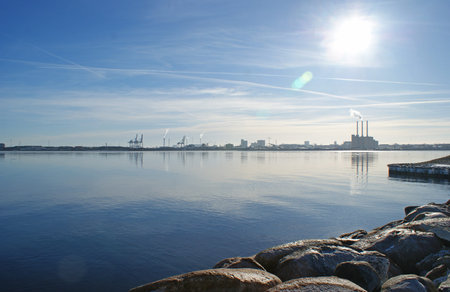 Panorama of Copenhagen harbour