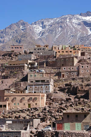 Toubkal National Park very close to the small village of Imlil in the Atlas Mountains, Moroccoの写真素材