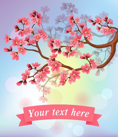 Background with sakura blossomsのイラスト素材