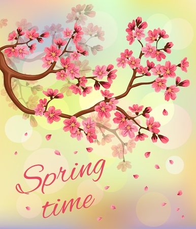 Background with sakura blossomsのイラスト素材