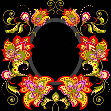 Ornamental oval frameのイラスト素材