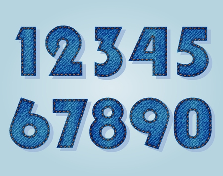 Jeans numbersのイラスト素材