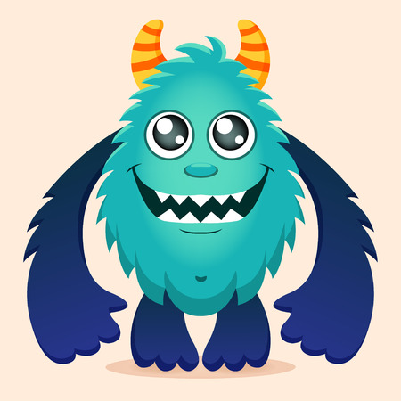 cute cartoon monsterのイラスト素材