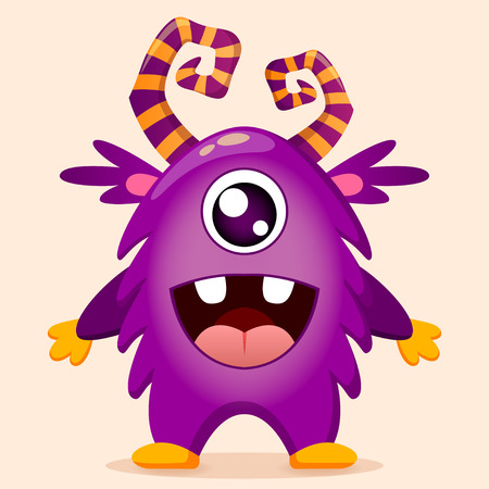 cute cartoon monsterのイラスト素材
