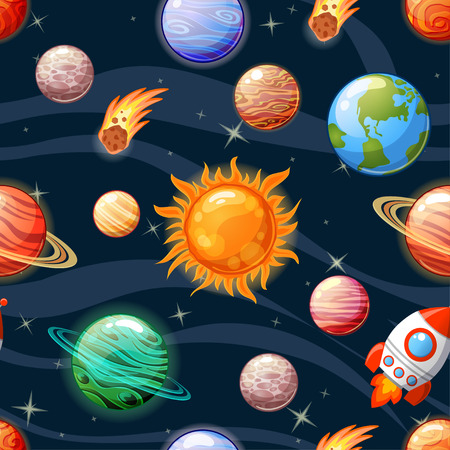 Solar system planets.のイラスト素材