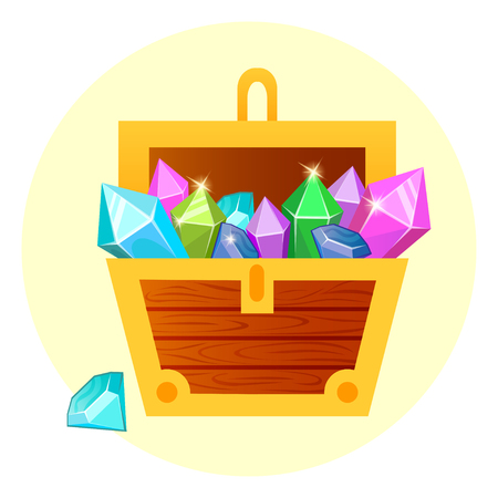 Opened treasure chest iconのイラスト素材