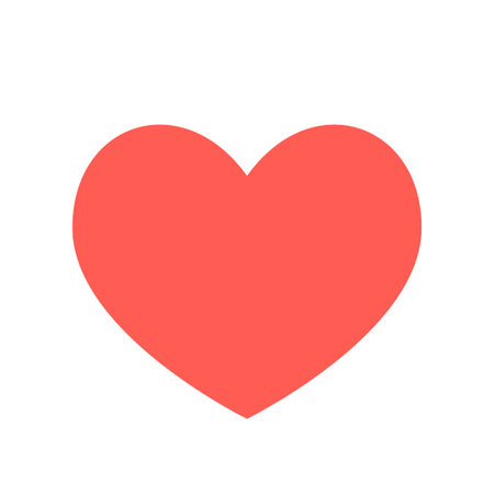 Heart icon in flat style. Vector illustration isolated on white backgroundのイラスト素材