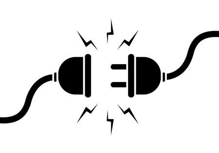 Electric plug unconnected iconのイラスト素材