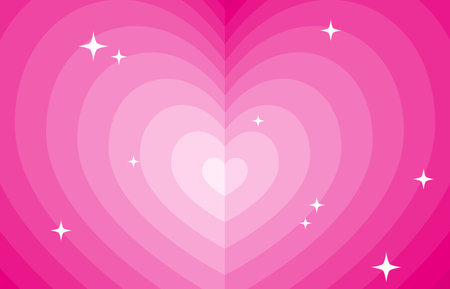 Tunnel of hearts. Background for Valentine's Day. Vector illustrationのイラスト素材