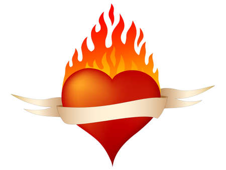 Burning heartのイラスト素材