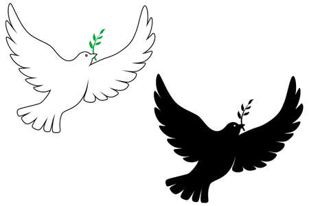 Peace dove vector drawingのイラスト素材