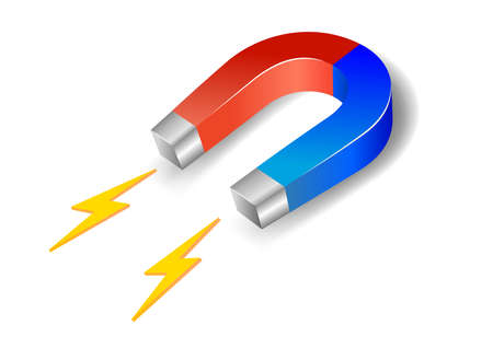 Vector illustration of a horseshoe magnetのイラスト素材