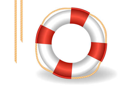 Vector illustration of a lifebeltのイラスト素材