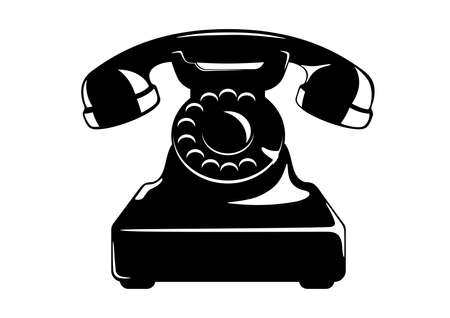 Vector illustration of an old telephoneのイラスト素材