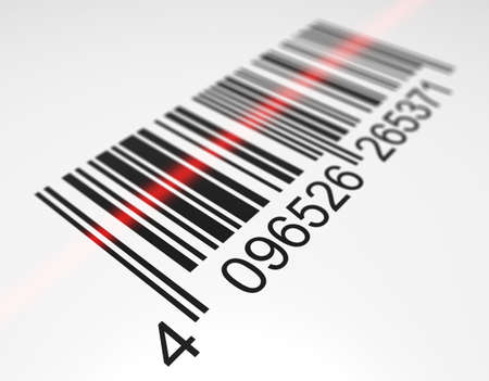 Bar code scanning. Digitally generated image.の写真素材