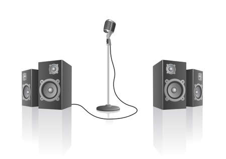 Vector illustration of a stage setのイラスト素材