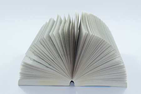 open book on a white backgroundの写真素材