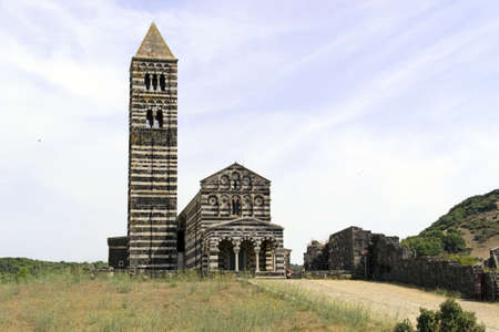 Saccargia church in front vew. Sardinia, Italyの写真素材