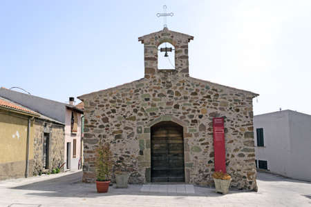 very small church in Oschiri,Sardiniaの写真素材