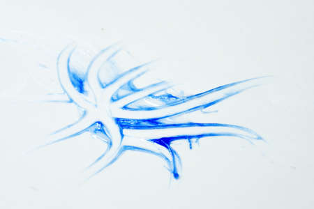 blue abstract drawing on a white backgroundの写真素材