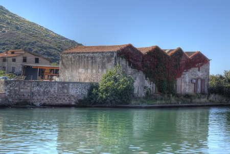old tannery by temo riverの写真素材