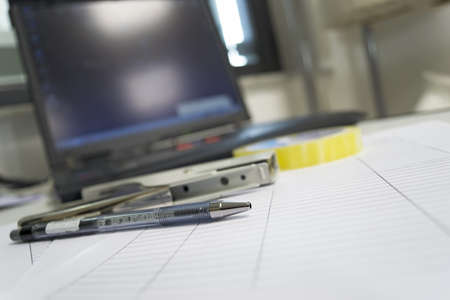pen and other office toolsの写真素材