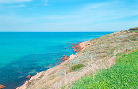 detail of Sardinian coastlineの写真素材
