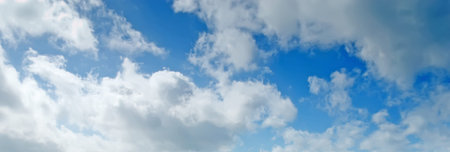 white clouds in a blue sky