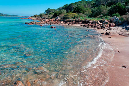 crystal clear water in Brandinchi coveの写真素材