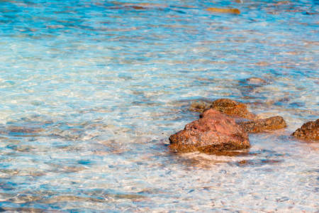 detail of rocks in Brandinchi beach, Sardiniaの写真素材
