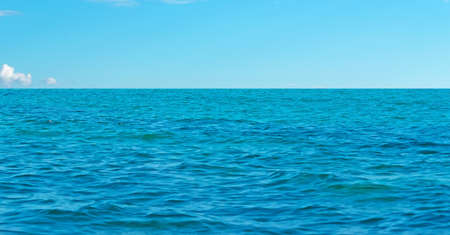 sea water and blue sky in Sardiniaの写真素材